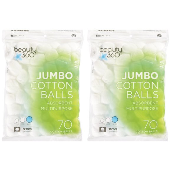 Total Qty (140) Jumbo 100% Cotton Balls - Picture 1 of 1